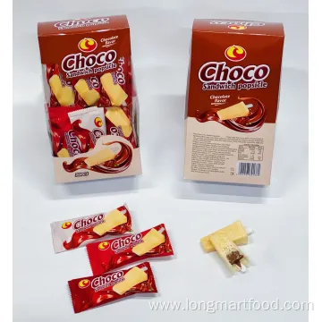 Popsicle-Shaped Filled Ice Cream Candy Biscuit and Chocolate